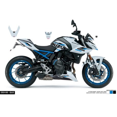 GSX-8S SPORT DECAL SET WHITE-BLAUW